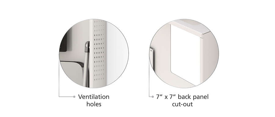 Metallic Wall Mounted Computer Workstation details 