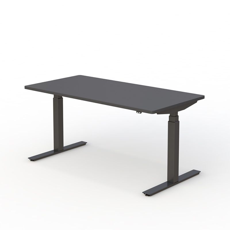 Electric Height Lift Sit and Stand Desk with 60 W x 30 D BlackFrame/Black Top - Image 5