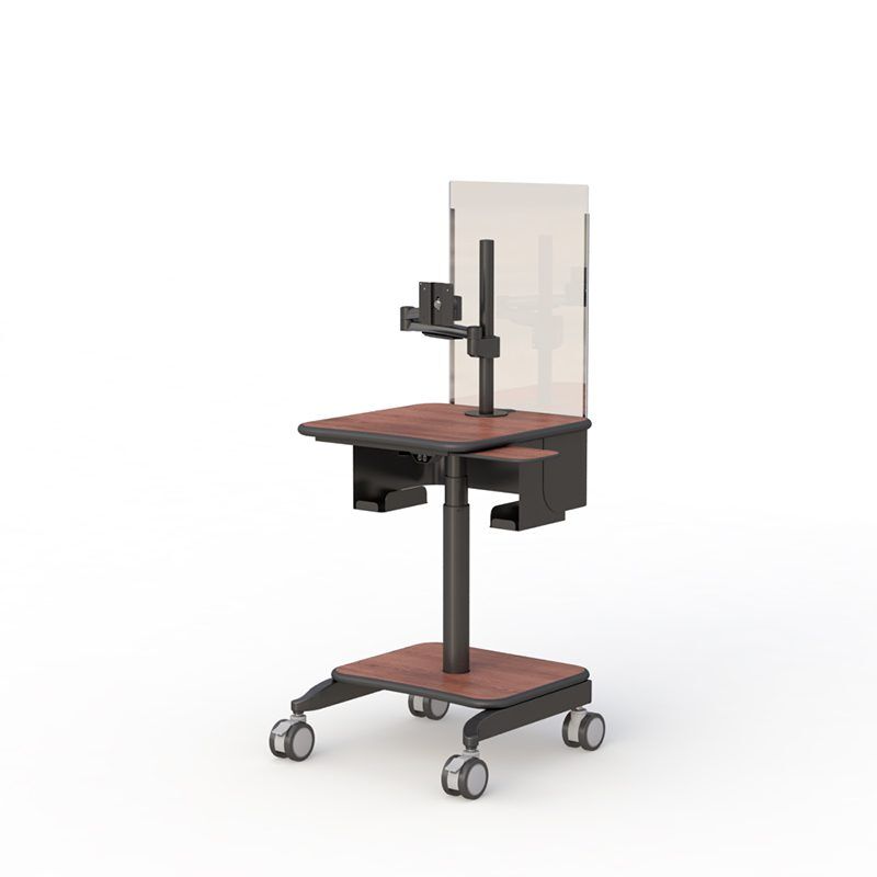 Mobile Computer Cart with Sneeze Guard - Image 5