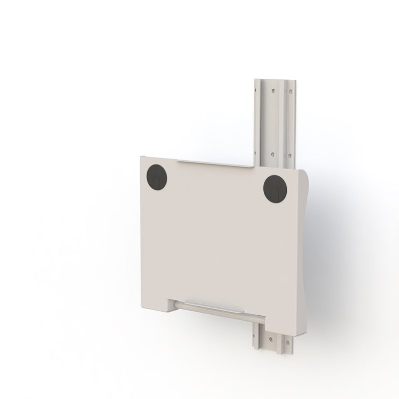 Wall Mounted Laptop Station with laptop in both portrait and landscape