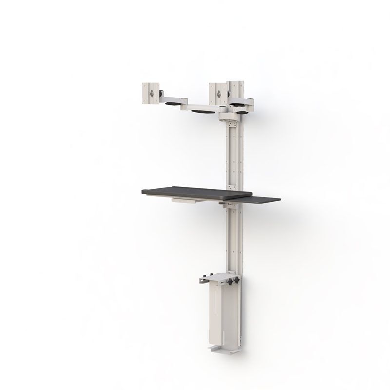 Wall Mounted Computer Station with Two Monitor - Image 6