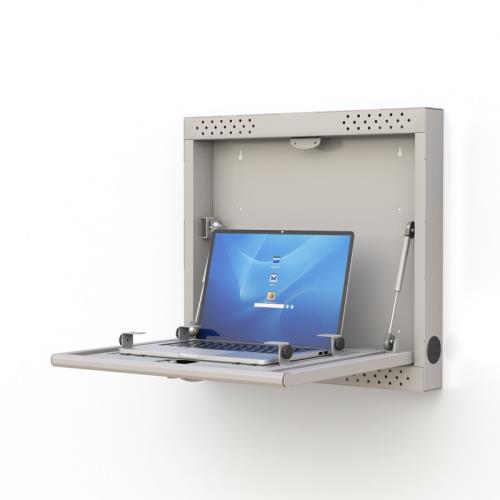 Ergoville provides a wall-mounted laptop security locker, offering a reliable way to protect devices in public settings.