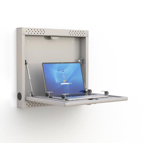 Protect your laptop with Ergoville's wall-mounted locker, perfect for securing devices in office settings or public spaces.