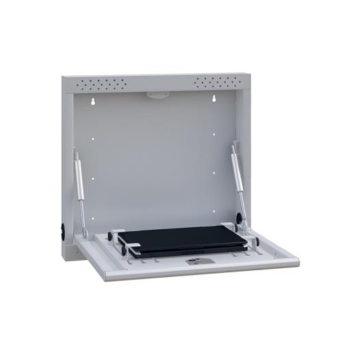 Ergoville presents a wall-mounted laptop locker that ensures both safety and ease of use for storing devices in shared spaces.