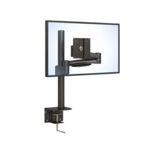 Ergoville's single-arm LCD monitor stand offers a sleek design, enhancing workspace organization and ergonomic viewing angles.