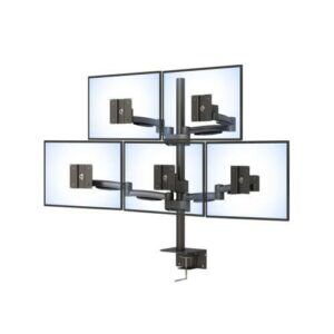 Five Arm LCD Monitor Stand by Ergoville, facilitating efficient workspace organization with adjustable monitor positioning.