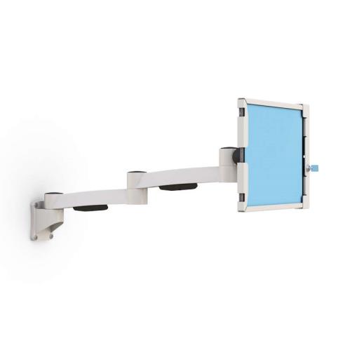 Angled view of Tablet Frame Holder Arm showing secure clamp and extendable arm