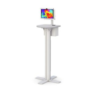 The Universal iPad Tablet Floor Stand from Ergoville is crafted for stability and adaptability across different environments.