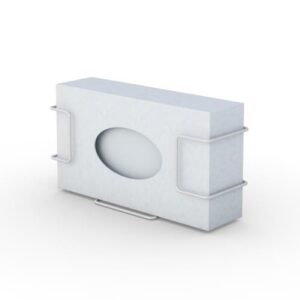 Stainless steel Medical Gloves Dispenser Attachment mounted on a hospital medication cart.