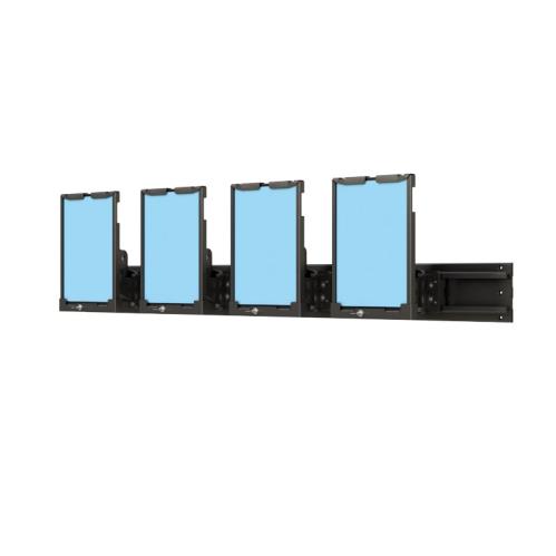 Person loading tablets into the sturdy 4 Tablet Holder mount