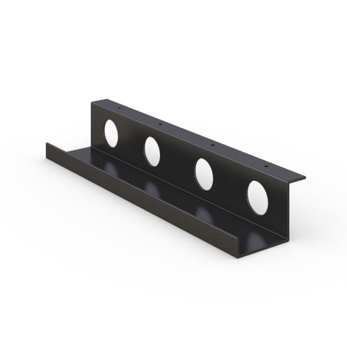 Desk Cable Management Tray mounted under desk organizing power and data cables neatly