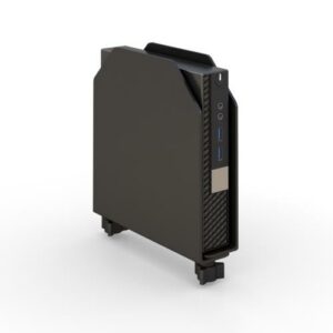 Thin Client Mini CPU Holder mounted under desk holding compact PC securely