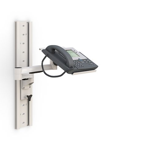 Angled view of Adjustable Telephone Wall Track with smooth sliding mechanism