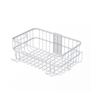 Wire Basket with Cable Wraps for organized storage and secure cable management