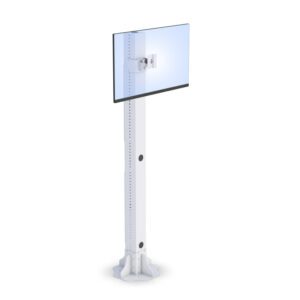 Industrial Floor Mounted Post Orbital Base with sturdy steel construction